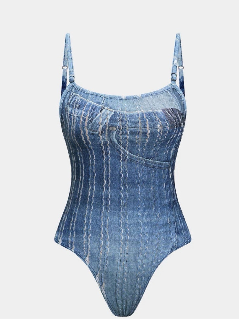 Micas Printed Slip Sleeveless Bodysuit L XP-14